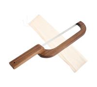 HOOTNEE Couteau Acier Inoxydable à Lame Dentée et Manche Bois | Coupe Nette, Moins de Miettes, Poignée Ergonomique, pour Tendre et Toast, avec Pochette de Rangement