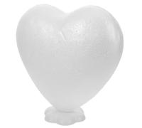 HOOTNEE Cœur Mousse de Polystyrène 22cm avec Base pour Loisirs Créatifs et Décoration de Fleur, Adapté aux Occasions Spéciales comme Mariage et Saint-valentin, Blanc, Stable et Sculptable