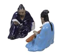 HOOTNEE Décorations Aquarium en Céramique, 2 Ornements Bonsaï Artisanaux, Accessoires pour Plantes Succulentes Et Jardins Zen Maison