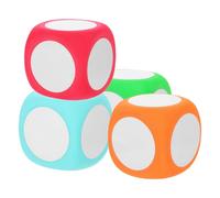 HOOTNEE Dés en Mousse effaçables de 6 cm, 4 pièces, Cubes éducatifs à Surface écrivable et réutilisable, EVA léger, pour t Jeux pédagogiques de mathématiques