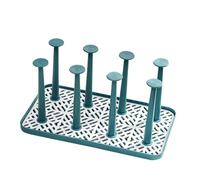 HOOTNEE Égouttoir à Tasses PP Robuste Support de Séchage et Rangement pour Verres Organisateur Pratique et Drainant Design Compact Blanc pour Cuisine et Bureau