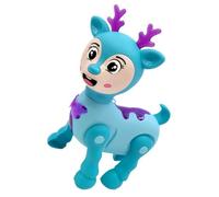 HOOTNEE Électrique Cerf à Tirer Animal Cartoon Lumineux Ornement de Bureau et Intérieur pour Garçon Fille Cadeau Noël et Anniversaire