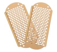 HOOTNEE Élimination des peaux mortes Éponge à talons Dissolvant de callosités pour les pieds en acier inoxydable 2pcs avec manipulation facile pour voyage et pédicure