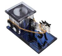 HOOTNEE Figurine en Cristal Forme de Chariot Cheval Élégant pour Décoration Intérieure, Ornement de Bureau en Verre Noir, Présent pour Chambre ou Salon Couleur Aléatoire