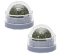 HOOTNEE Friandises pour Chats 2PCS Boules Rotatives en Plastique avec Menthe pour Chat À Coller pour Jouer Autour