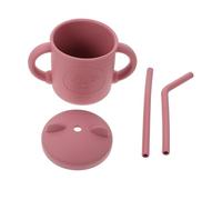HOOTNEE Gobelet Apprentissage Garçon Fille avec Paille Silicone Tasse Eau Ergonomique et Portable pour Garçon Fille Poignée Antidérapante Facile à pour Entraînement Boisson