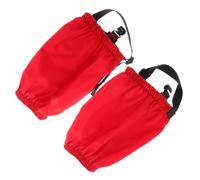 HOOTNEE Guêtres Imperméables Nylon Rouges pour Randonnée et Trail Running | Protection Réglable des Chevilles, Bride Élastique sous Semelle, pour Chaussures Lors de Marche Nordique et Sorties Neige