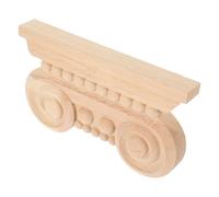 HOOTNEE Incrustation Décorative en Bois Sculpté, Moulure Décorative de 20 X 11,5 X 2,5 Cm, Applique pour Meubles et Portes D’armoire, Panneau D’angle Style Romain pour Décoration