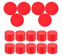 HOOTNEE Jetons de Jeu Poker 25mm Rouge 100 Pièces Accessoires de Bingo Marqueurs Comptage pour Jeux de Société Fête et Loisirs