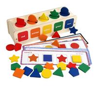 HOOTNEE Jeu Éducatif Montessori Trieur de Formes pour Tout-Petits Blocs Sensoriels Colorés Sensoriel Compact en Plastique Solide Développement Motricité Fine et Reconnaissance des