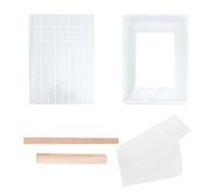 HOOTNEE Kit à Nougat 5 Pièces en Plastique et Bois, Plaque et Moule
