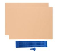 HOOTNEE Kit Complet Tablette Braille Plastique Stylet et Papiers d'Exercice 27 Lignes, 30 Carrés pour Utilisation en Classe ou Chez Soi par Malvoyants