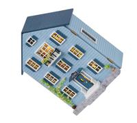 HOOTNEE Kit de Mini Maison de Poupée en Bois à Construire Soi-Même avec Mobilier Complet Puzzle Créatif Portable Décorations de Noël Maquette Miniature pour Loisirs Créatifs et Présent