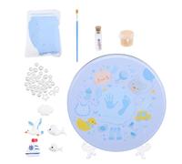 HOOTNEE Kit de Moulage D'empreintes de Bébé pour -né, Argile Légère Bleu Clair, Souvenir de Main et Pied, Présent Naissance, Adapté aux Parents et Familles, Coffret Solide et Pratique