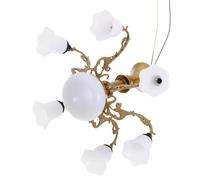 HOOTNEE Lampe Miniature Suspendue Dorée 1/87 Éclairage Chaud pour Décor de Salon Miniature Décoration Paysagère et Ornement de Meubles Éclairage de Mini-Maison pour Projets DIY