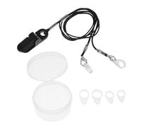HOOTNEE Lanière de Rétention Noire en Nylon Clip pour Prothèses Auditives, Embouts Inclus, Adaptée aux Personnes Âgées, Usage Derrière L'Oreille et Protection Anti-Perte