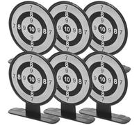 HOOTNEE Lot de 10 Cibles Rondes Noires en Plastique Robuste pour Pistolet à Élastiques Accessoires de Jeu de Précision pour Garçon et Filles Jeu Réutilisable d'Extérieur Entraînement