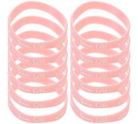 HOOTNEE Lot de 12 Bracelets en Silicone « Team Girl » pour Révélation Décoratifs et Portables pour Shower et Fêtes de Gender Reveal