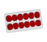 HOOTNEE Lot de 12 Roses Stabilisées Rouges pour Décoration Mariage et Présents Tiges 3-4 CM pour Bouquets DIY et Anniversaires