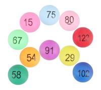 HOOTNEE Lot de 150 Boules de Bingo Numérotées de 1 à 150 en PP Coloré de Pong Imprimées pour Tirage au Sort Jeux Loto et Décoration Fêtes Légères et