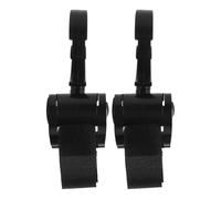 HOOTNEE Lot de 2 Crochets Magnétiques pour Poussette Fixation Forte Bande Auto-Agrippante Couleur Noire Accessoires Polyvalents pour à Couches et de Courses Compatibles Poussettes et