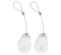 HOOTNEE Lot de 2 Dispositifs Anti-perte avec Enrouleur Automatique en Fil d'acier Blanc 1 Mètre, Câble Rétractable, Cordon de Sécurité pour Télécommandes et DVD en Bureaux et Centres