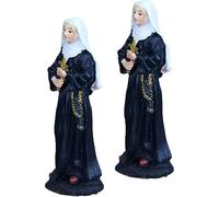 HOOTNEE Lot de 2 Figurines en Résine Micro-Sculptée Vierge Décoration Sacrée Compacte pour Maison et Aquarium Ornement Artisanal Spirituel Adapté Bureau et Intérieur