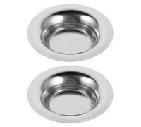 HOOTNEE Lot de 2 Plateaux Chauffants en Acier Inoxydable 88 CM Coupelles Rondes pour Fondant à Cire Accessoires pour Lampe d'Aromathérapie Résistance Thermique Élevée Compatibles