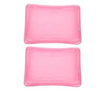 HOOTNEE Lot de 2 Plateaux Gonflables en PVC Rose Porte-gobelets et Porte-Aliments, Bac à Glaçons Flottant pour Piscine, Bar à Glace Polyvalent pour Fêtes et Pique-niques