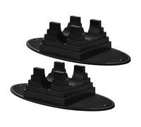 HOOTNEE Lot de 2 Supports de Rangement en Plastique Noir pour Trottinette, Compatible Roues Moyennes, Stationnement Stable et Compact, Accessoire Pratique pour Scooter et Vélo, Usage