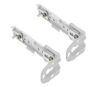 HOOTNEE Lot de 2 Supports Robustes pour Rail Double de Rideaux, Fixation Latérale 11,5 Cm en Acier Solide, Compatibles Volets Roulants pour Fenêtres, Installation Plafond, Accessoires