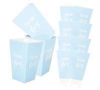 HOOTNEE Lot De 20 Boîtes à Popcorn En Papier Bleu Pour Révélation Du Genre, Coffret De Fête Prénatale Et Baby Shower, Récipient Pop-corn Décoratif Pour Collations Et Événements