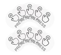 HOOTNEE Lot de 24 Set de Set de Stickers pour Porte en Pvc Noir, Autocollants Résistants pour Appuyer sur L'interrupteur, Identification Pratique et Design Élégant pour Maison et Bureau