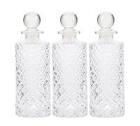 HOOTNEE Lot de 3 Bouteilles Diffuseur en Verre Transparent 150 ML Flacons de Diffusion de Parfum à Goulot Étroit Récipient de Stockage D’Aromathérapie pour Purification de L’Air et
