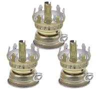 HOOTNEE Lot de 3 Brûleurs pour Lampe à Pétrole Porte-Mèche en Métal Compatible Ouverture 3 CM Pièces Détachées pour Lampe à Pétrole D’Intérieur et Camping Accessoires Couleur Aléatoire