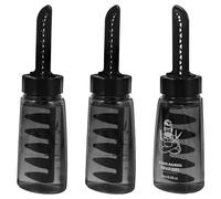 HOOTNEE Lot de 3 Flacons Vides de Gel Capillaire avec Peigne Intégré Rechargeables Plastique Solide Format 260 Ml pour Coiffure Homme Coiffant et Pratique pour Barbier et Usage