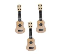 HOOTNEE Lot de 3 Guitares Jouets pour Garçon et Filles Mini Quatre Cordes Couleur Aléatoire Éveil Musical Instrument Pédagogique Bébé Apprentissage Ludique Maison École