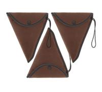 HOOTNEE Lot de 3 Paquet de Protection pour Ocarina 12 Trous en Coton Épais Marron AC Résistant aux Chocs Paquet de Rangement Voyage pour Accessoires d'Instruments de Musique