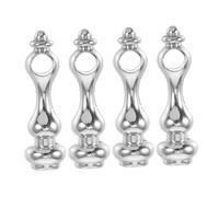 HOOTNEE Lot De 4 Accessoires De Clôture Tiges Métalliques Connecteurs De Poteaux Tiges De Rail De Galerie Fixations De Garde-Corps en Verre Poteaux De Garde-Corps en Métal Rails De