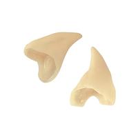 HOOTNEE Lot de 4 Oreilles d'Elfe en Latex pour Déguisement Halloween Prothèses Cosplay Réalistes Accessoires de Costume pour Adultes et Garçon et Filles Non Peintes Couleur Chair