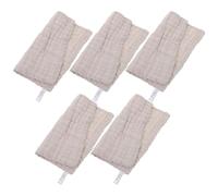 HOOTNEE Lot de 5 Bavoirs en Mousseline 6 Couches en Coton 25×25 CM Gris Clair Bavoir Absorbant pour Alimentation et Dentition Bébé Serviette Douce pour Régurgitations et Visage -Né