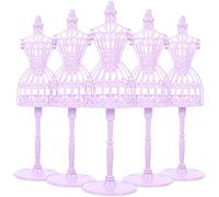 HOOTNEE Lot De 5 Cintres pour Poupées Mannequin Support pour Robe Mini Modèle Accessoires pour Maison De Poupée Porte-Vêtements Porte-Vêtements Plastique Violet