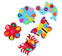 HOOTNEE Lot de 5 Jouets Éducatifs en Tissu Non Tissé Boutons et Fermeture Éclair, Tableau D’activités Montessori pour Motricité Fine des Tout-Petits, Éveil et Apprentissage Préscolaire