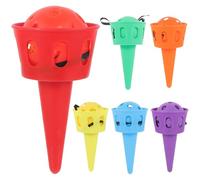 HOOTNEE Lot de 6 Jeux de Balle à Cuillère Multicolores pour Garçon et Filles, Plastique Sûr, Taille Adaptée, Coordination Œil-Main, Jeu D'extérieur et D'intérieur, Activité Sportive