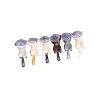 HOOTNEE Lot de 6 Supports de Téléphone Créatifs Chaton Ventouse Support Portable Coloré Multifonction Accessoire Bureau Décoratif pour Smartphone Positionnable Horizontal et Vertical