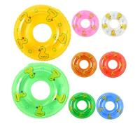 HOOTNEE Lot de 8 Mini Bouées de Natation Gonflables Multicolores pour Garçon et Filles Jouets de Piscine Décoratifs Flottants Accessoires Miniatures pour Fête et Baignade Diamètre