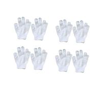 HOOTNEE Lot De 8 Set De Moufles De Bain Exfoliants Pour Garçon Et Filles Cinq Doigts Nylon Doux Couleur Blanche Gommage Corporel Pour Bain Taille Ample Usage Confortable
