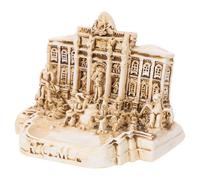HOOTNEE Maquette Fontaine de Trevi en Résine Modèle Architectural Miniature Décoratif Souvenir de Voyage Italien Ornement de Bâtiment pour Décoration Intérieure 1 Pièce