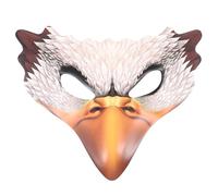 HOOTNEE Masque D'aigle en Plastique Blanc pour Carnaval et Halloween, Accessoire de Costume Animalier Décoratif, Demi-masque Ajustable pour Adultes et Adolescents, Masque D'extérieur