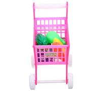 HOOTNEE Mini Chariot de Courses pour Garçon et Filles en Abs Solide, de Simulation Supermarché Légumes Colorés, Éducatif pour Jeu D’Imitation la Maison, pour Garçon et Fille